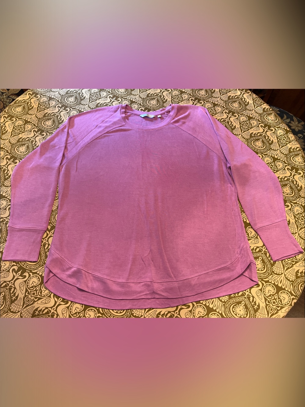 Athleta Women’s Pink Sweatshirt Hi-Lo Hem